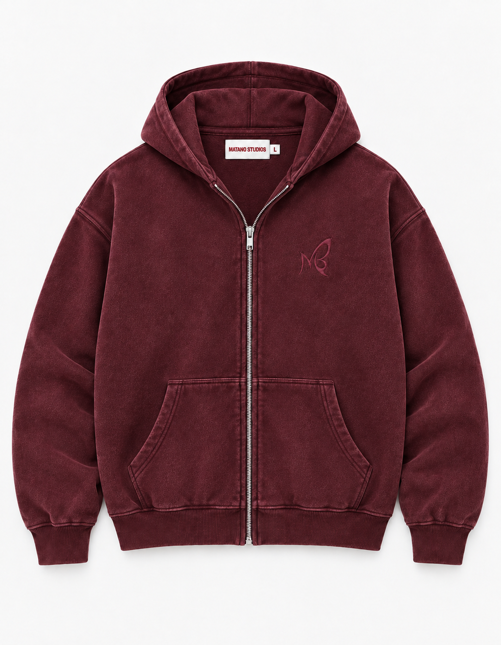 Heritage Zip Hoodie Burgundy