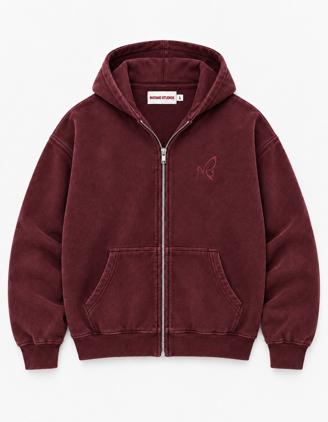 Heritage Zip Hoodie Burgundy
