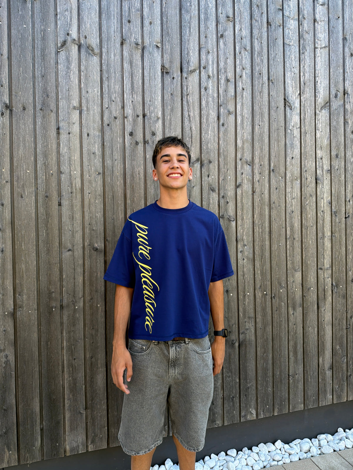 Serpentine Pleasure Tee Navy Blue