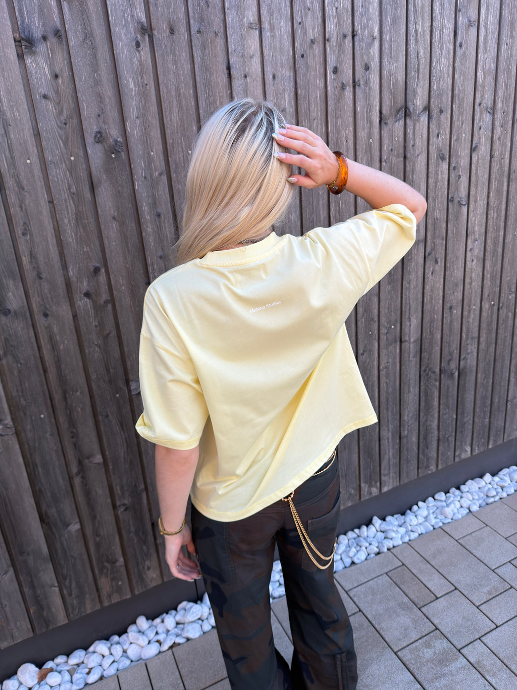 Temptation Grid Tee Yellow