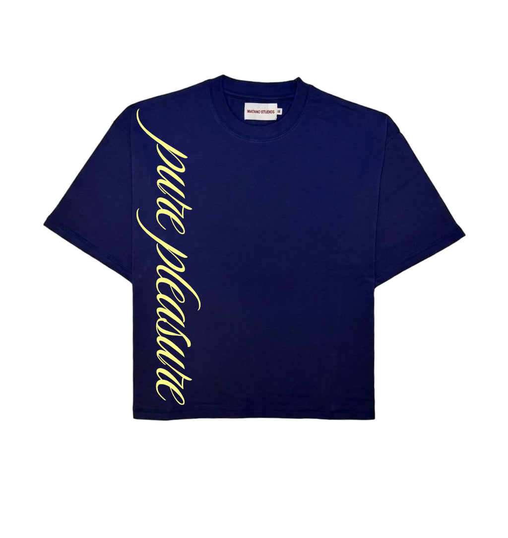 Serpentine Pleasure Tee Navy Blue