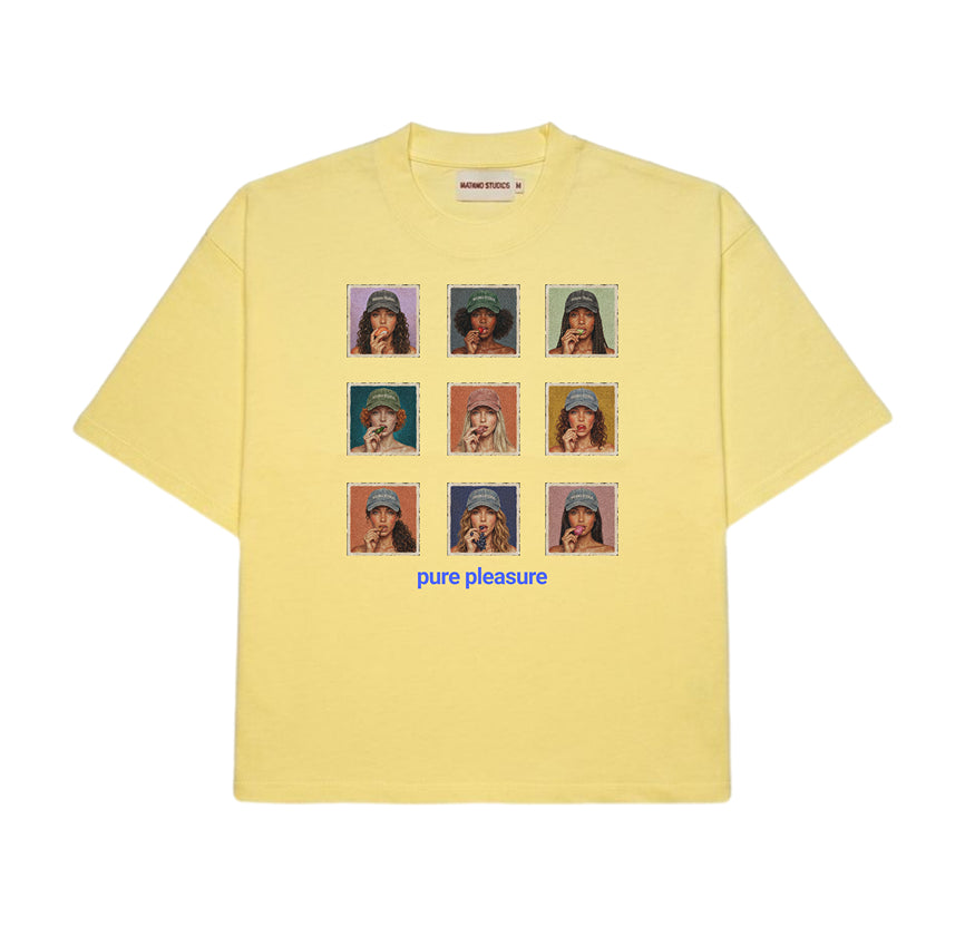 Temptation Grid Tee Yellow